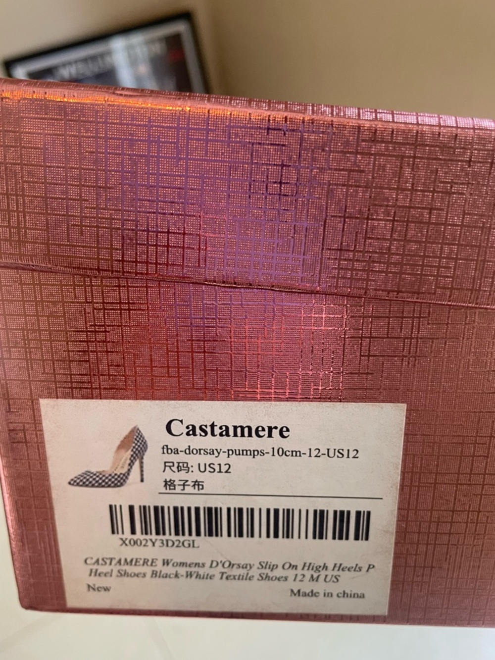 CASTAMERE Womens D'Orsay Slip On High Heel Pumps - Picture 6 of 6